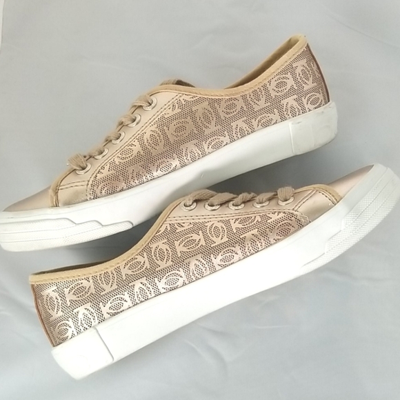 BEBE SPORTS Rose Gold Sneakers, size 6 - Picture 4 of 7